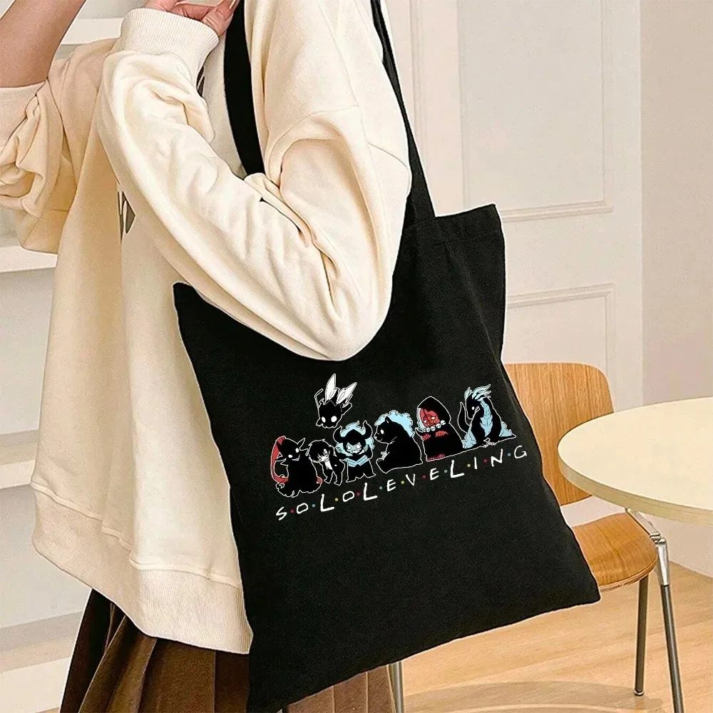 

Холщовая сумка на плечо Solo Leveling, новый рюкзак с логотипом, женская модная сумка, повседневная уличная одежда