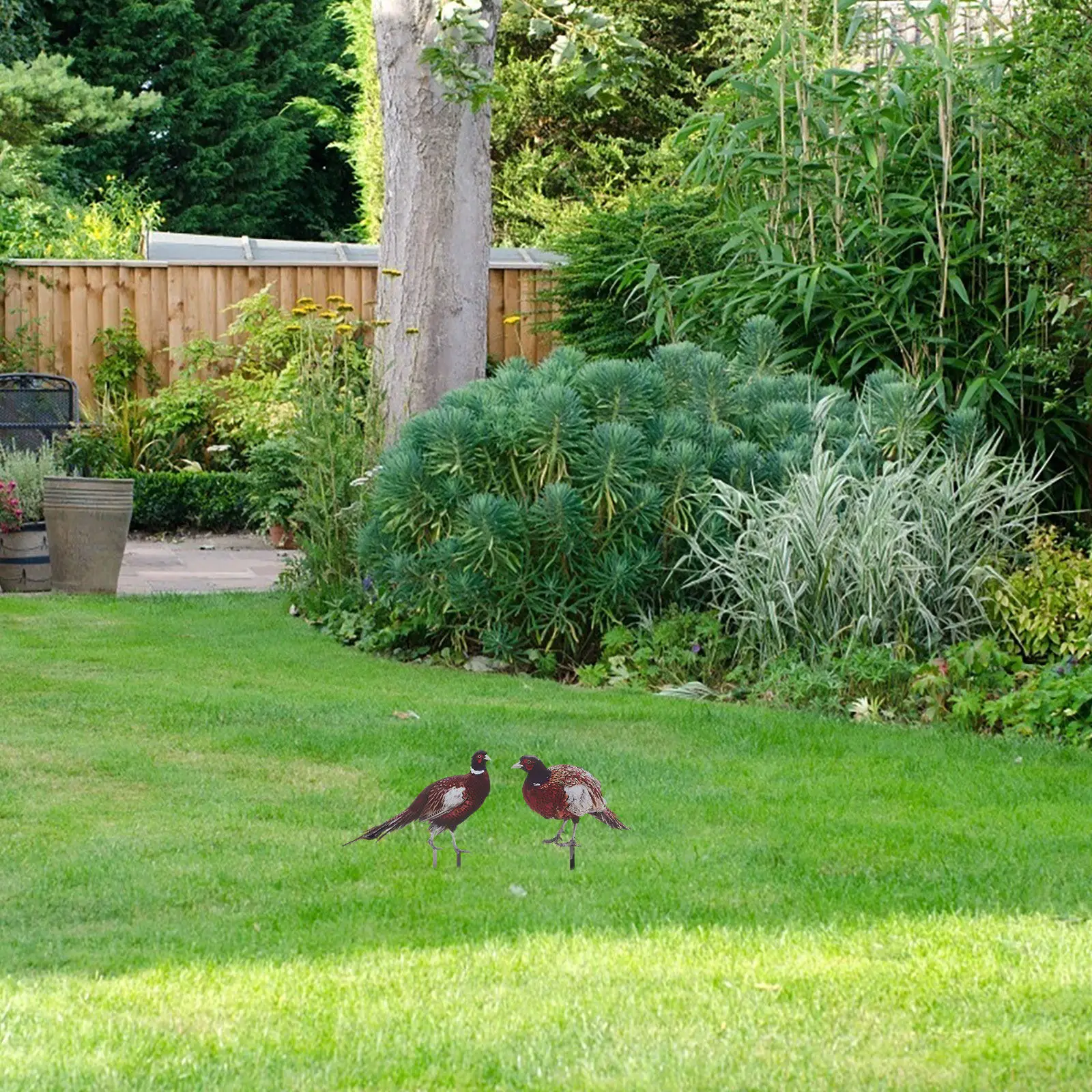 2Pcs Pheasant Garden Stake Realistic Lifelike Outdoor Lawn Decoration Yard Ornament Acrylic Chicken Garden Decorative Plug view 4
