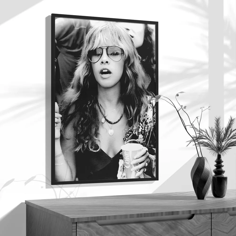 Vintage Stevie Nicks Singer Classic Portrait Poster Canvas Print Painting Wall Art Bedroom Study Studio Living Room Home Decor