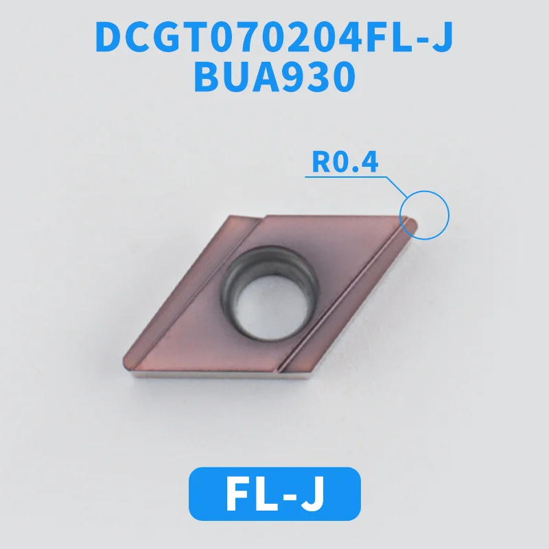 10PCS DCGT070201FL‑J CNC Carbide Turning Inserts Lathe Cutting Tool Finishing Insert