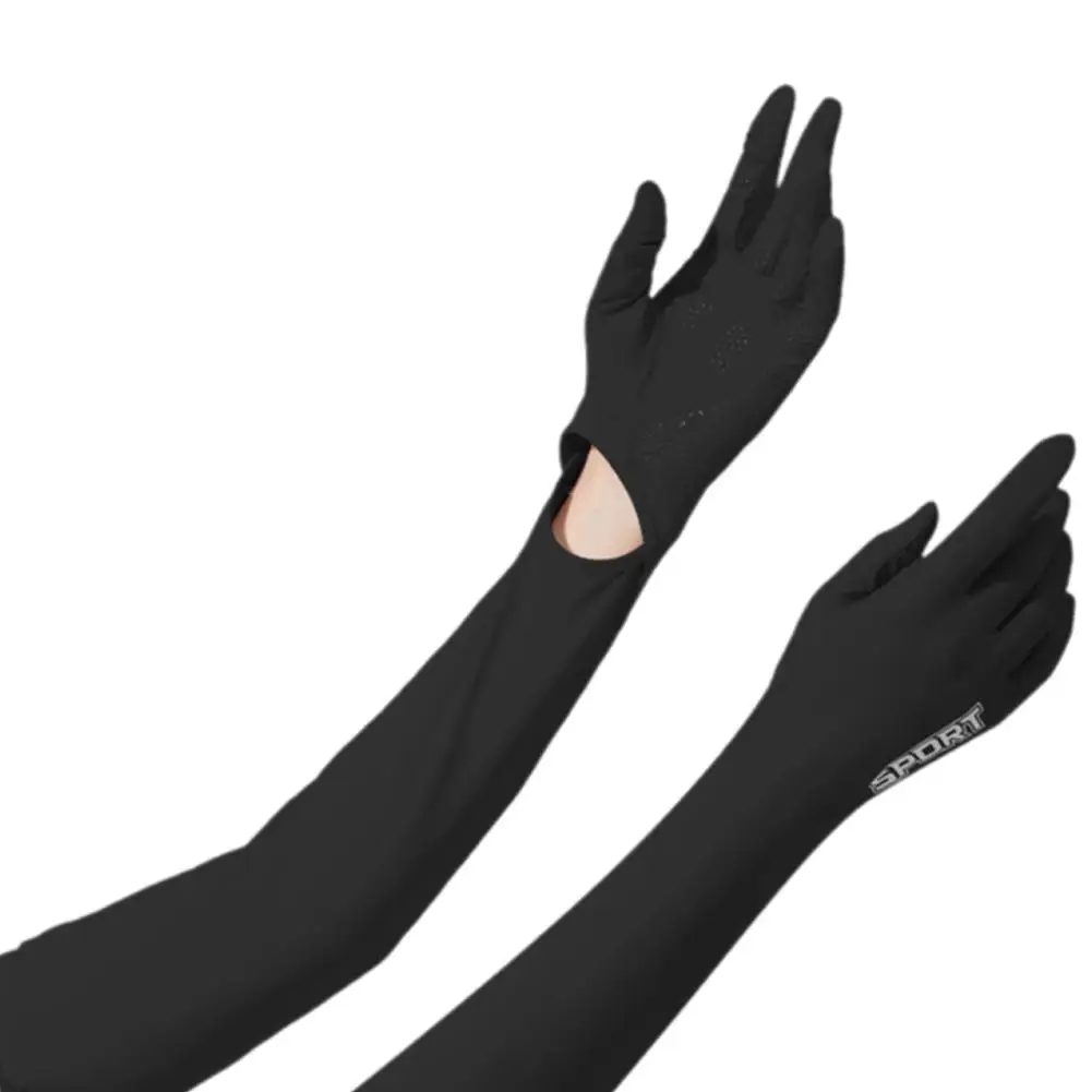 1Pair Five-fingers Ice Silk Arm Sleeves Sun Protective Arm Running Outdoor Riding Sport Cool Arm Warmer Breathable New Slee P5B5