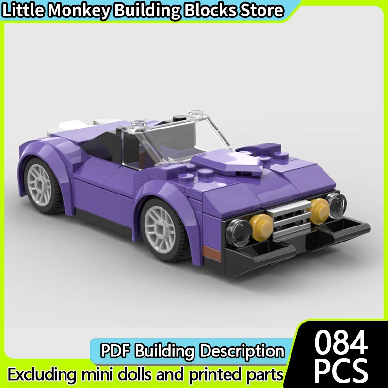 

Speed Racing Car Model MOC Building Bricks Convertible Muscle Car Modular Technology Children Holiday Gifts Assemble Toys Suit