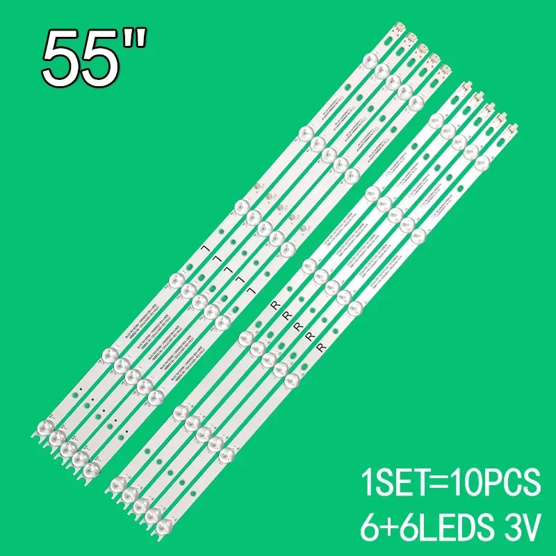 5ชิ้นเหมาะสำหรับรุ่นเชื่อมต่อโคมไฟ55 "12" ไฟเรืองแสงทีวี LED สำหรับ SJ.YM.D5500602-2835ES-M