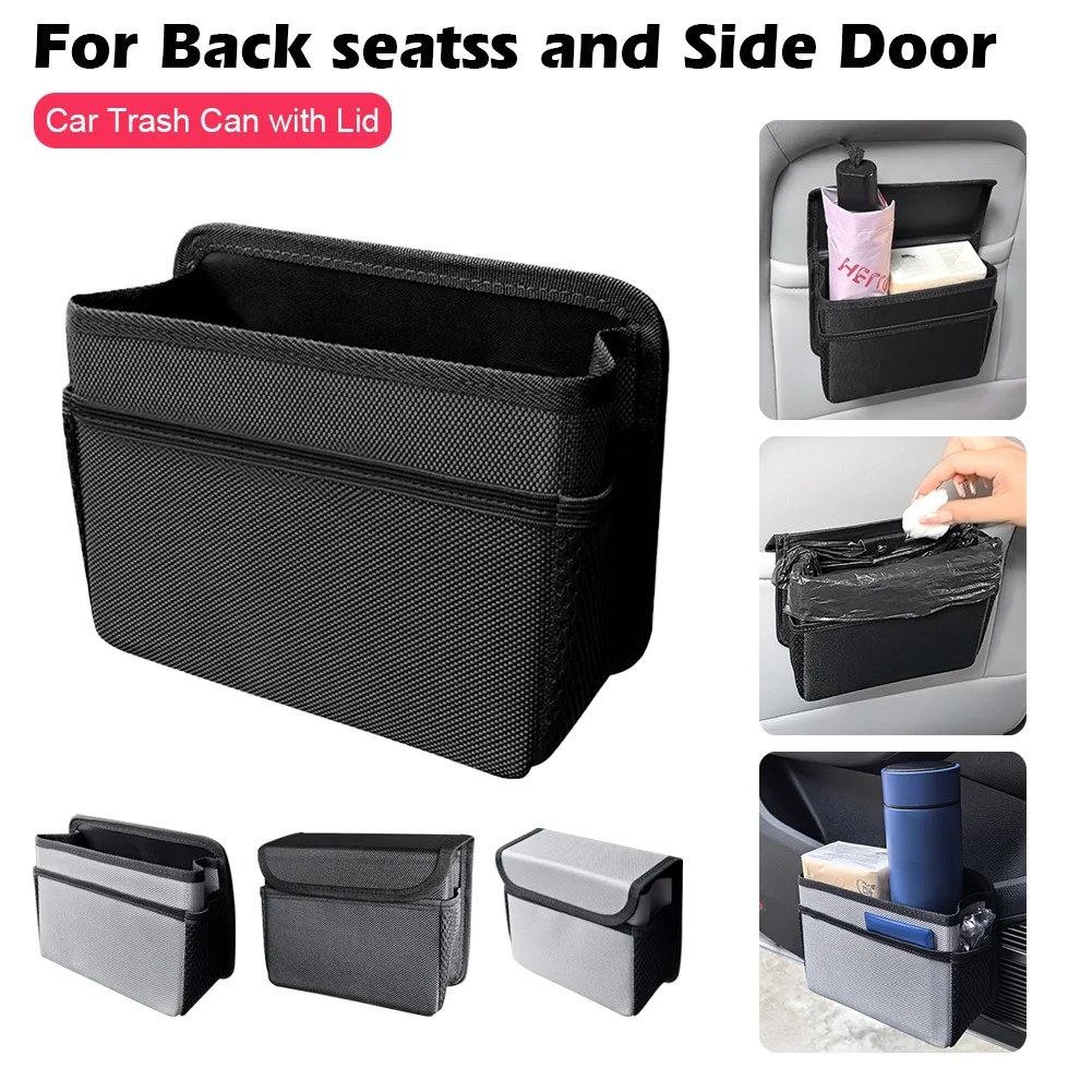 

Car Trash Can Foldable Waterproof Oxford Cloth Car Seat Back Storage Bag Multi-Pocket Large Capacity Vehicle Hanging Organizer
