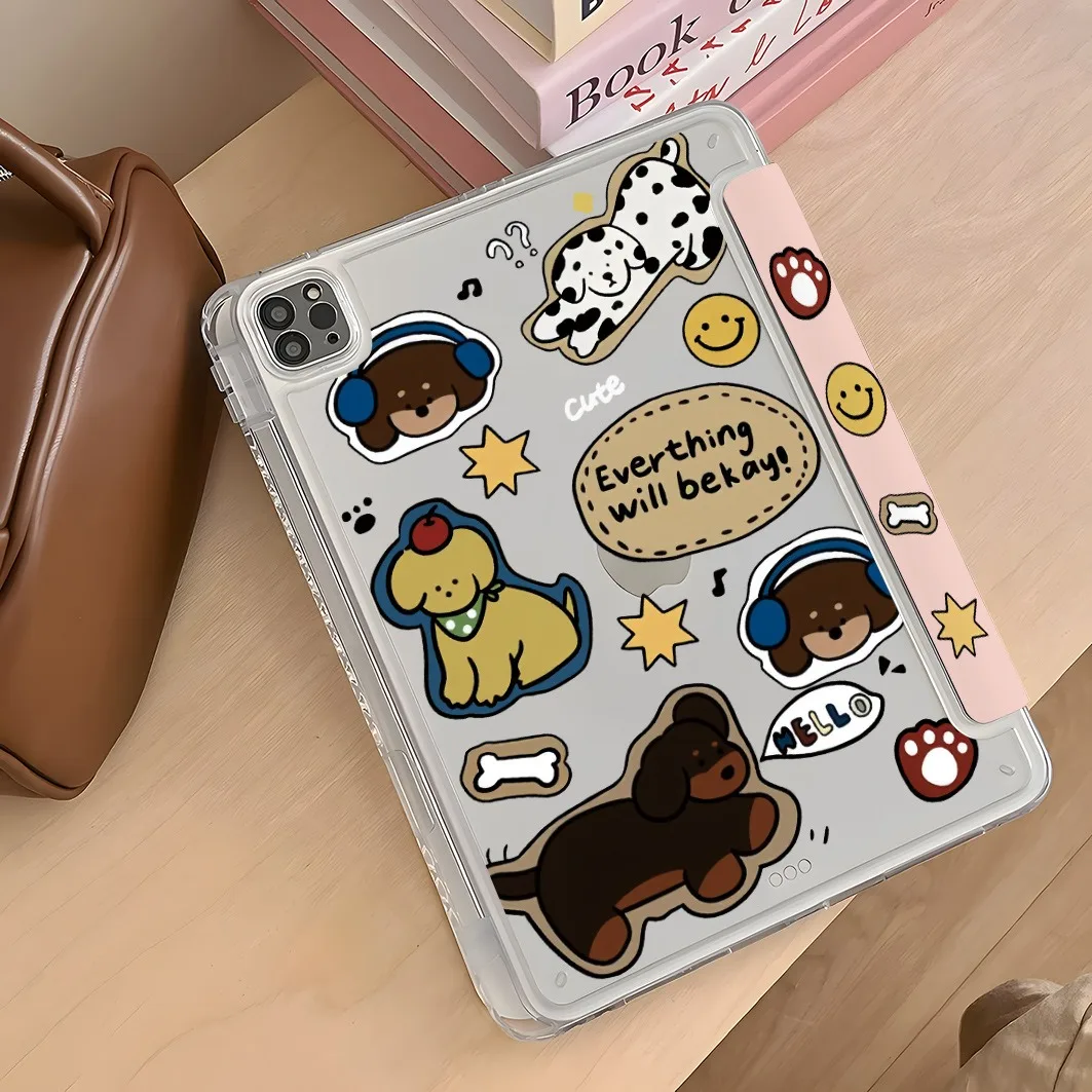 Earphone Dog Pen Slot Tablet Case For Mini7 6 iPad Pro 2024 2022 2021 2020 2019 2018 2017 11 10 9 8 7 6 5 Air7 6 5 4 3 2 1 Cover