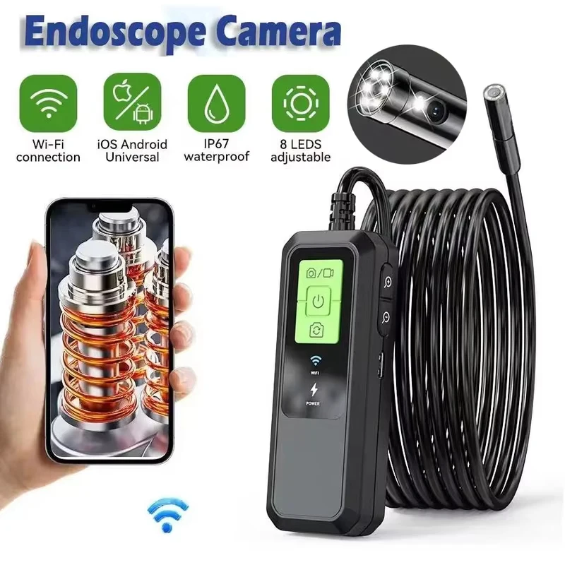 

2K HD Industrial Endoscope Single Dual WiFi Borescope Inspection Camera IP67 Waterproof Pipeline Borescope For iPhone Android