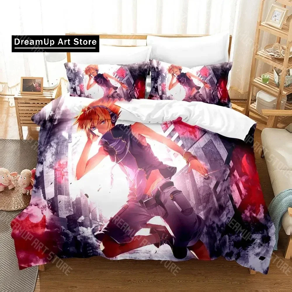 

Новинка 2025 года, комплект постельного белья The World Ends With You Sakuraba Neku, комплект из трех предметов с героями мультфильмов аниме, комплекты пододеяльников для спальни для взрослых и детей