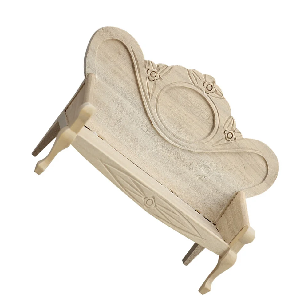 

Miniature Wooden Vintage Sofa Chair 1:12 Scale Dollhouse Living Room Armchair Furniture Decoration Miniature Sofa Armchair