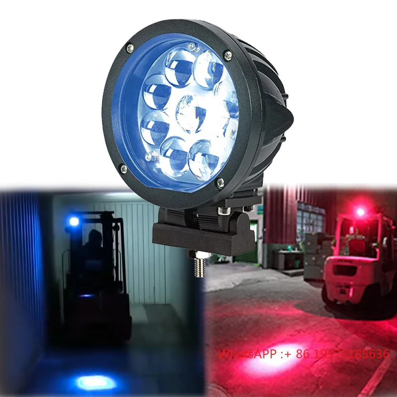 

DC 10-80V 27W Blue Led Work Light Forklift Safety Spotlight Truck Headlight