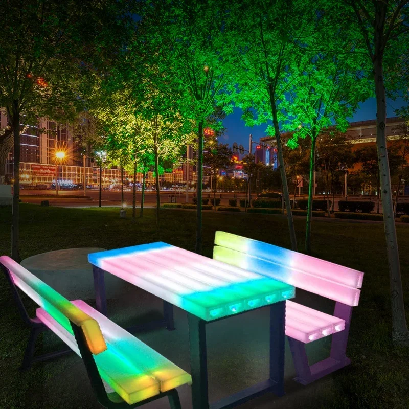 Outdoor Bench yard led Illuminated Furniture Energy Conservation Waterproof Outdoor Garden Chair