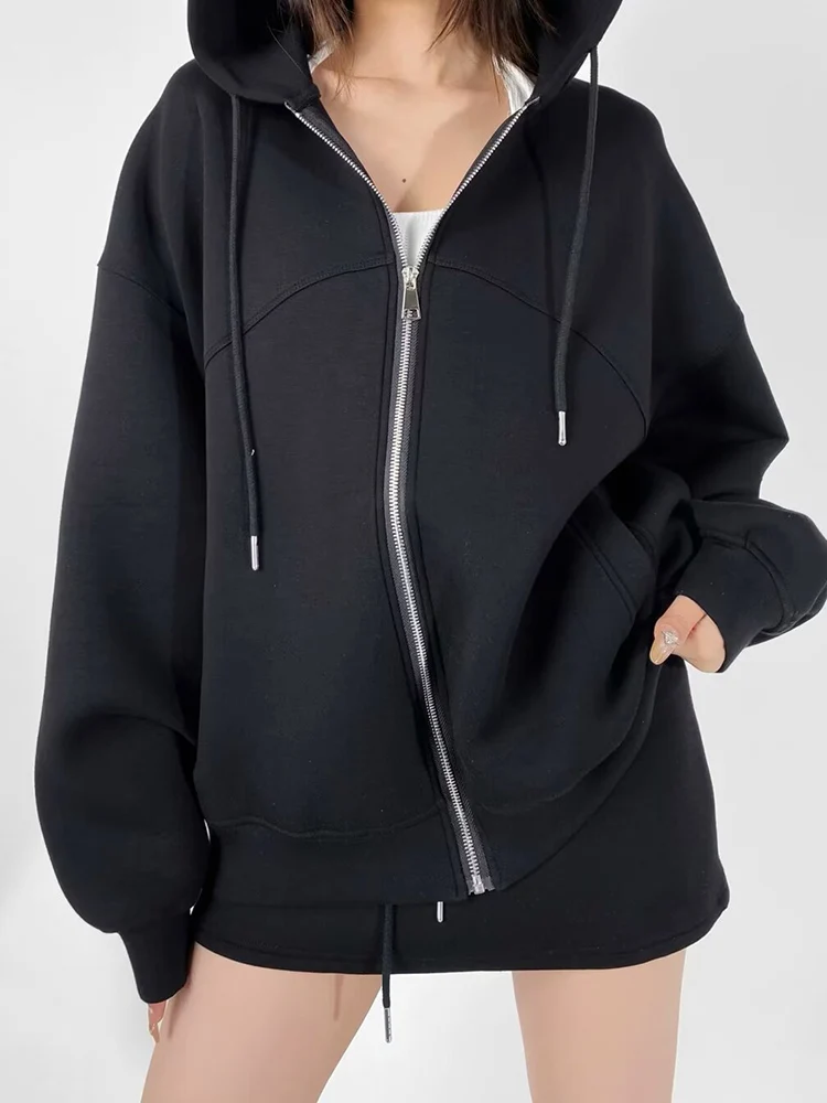 

Women's Faion Slim Fit Hoodie Thiened Air Layered Set with Skirt Two-Piece Suite New Arrival Autumn 2024 Casual Wear