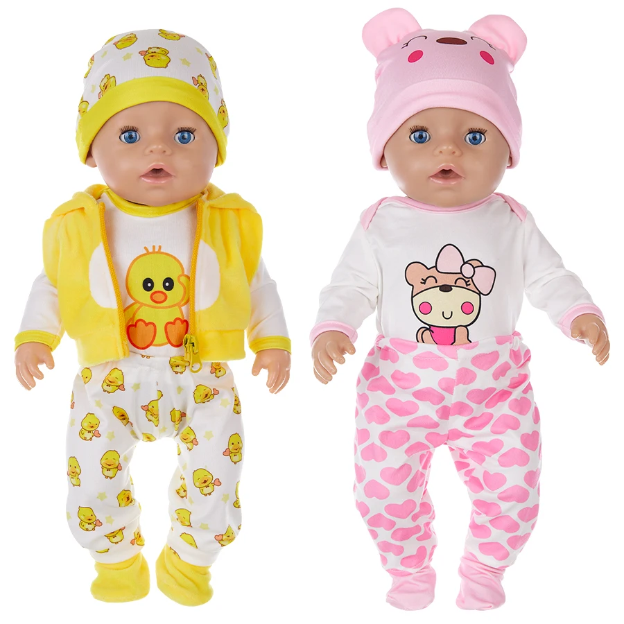 

Fashional Suit Doll Clothes Fit For 18inch/43cm Baby New Born Doll Clothes Reborn Doll Accessories