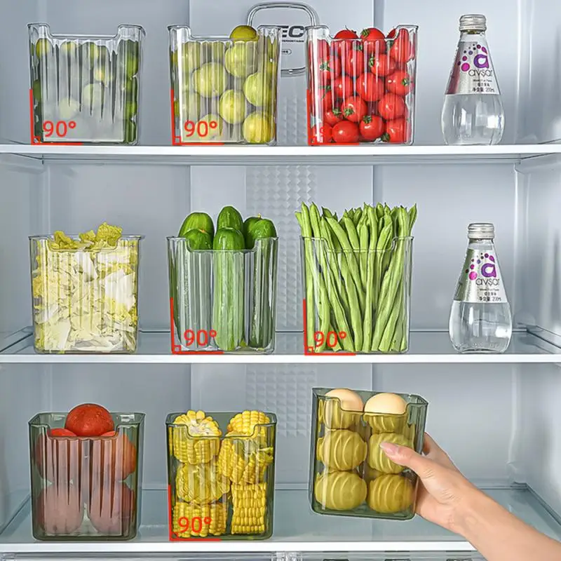 Refrigerator Storage Organizer Box, Fridge Side Door Storage Containers, Fresh Food Storage Holder, Food Storage Supplies Bottle