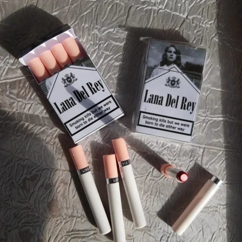 Lipstik Lana Del Rey lipstik rokok tidak lengket 10 warna tahan lama Lip Gloss tahan air memberikan kesegaran noda bibir cair