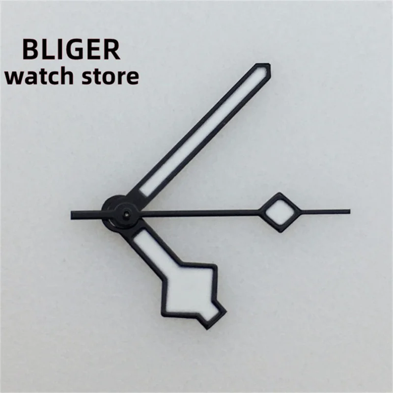 BLIGER ساعة يد جديدة سوداء فضية خضراء مضيئة مناسبة ل NH34 NH35 NH36 NH37 NH38 NH39 ساعة حركة اكسسوارات