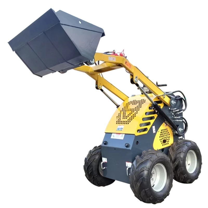 Customized High Quality Skid Steer Loader 300kg Agricultural Machinery Orchard Farm Mini Skid Loader with Attachments