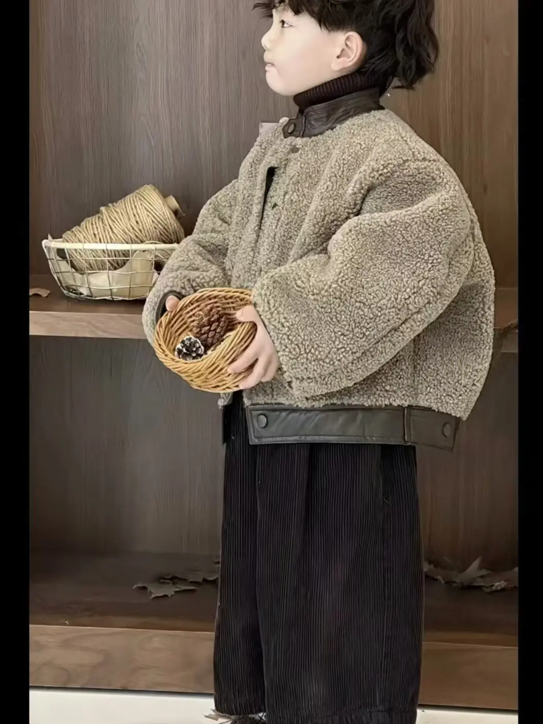 

Fashion Children Winter Warm Boys Girls Clothes Set Plus Velvet Thick Jacket Coat+Corduroy Pants Kids Handsome Parka Clothes