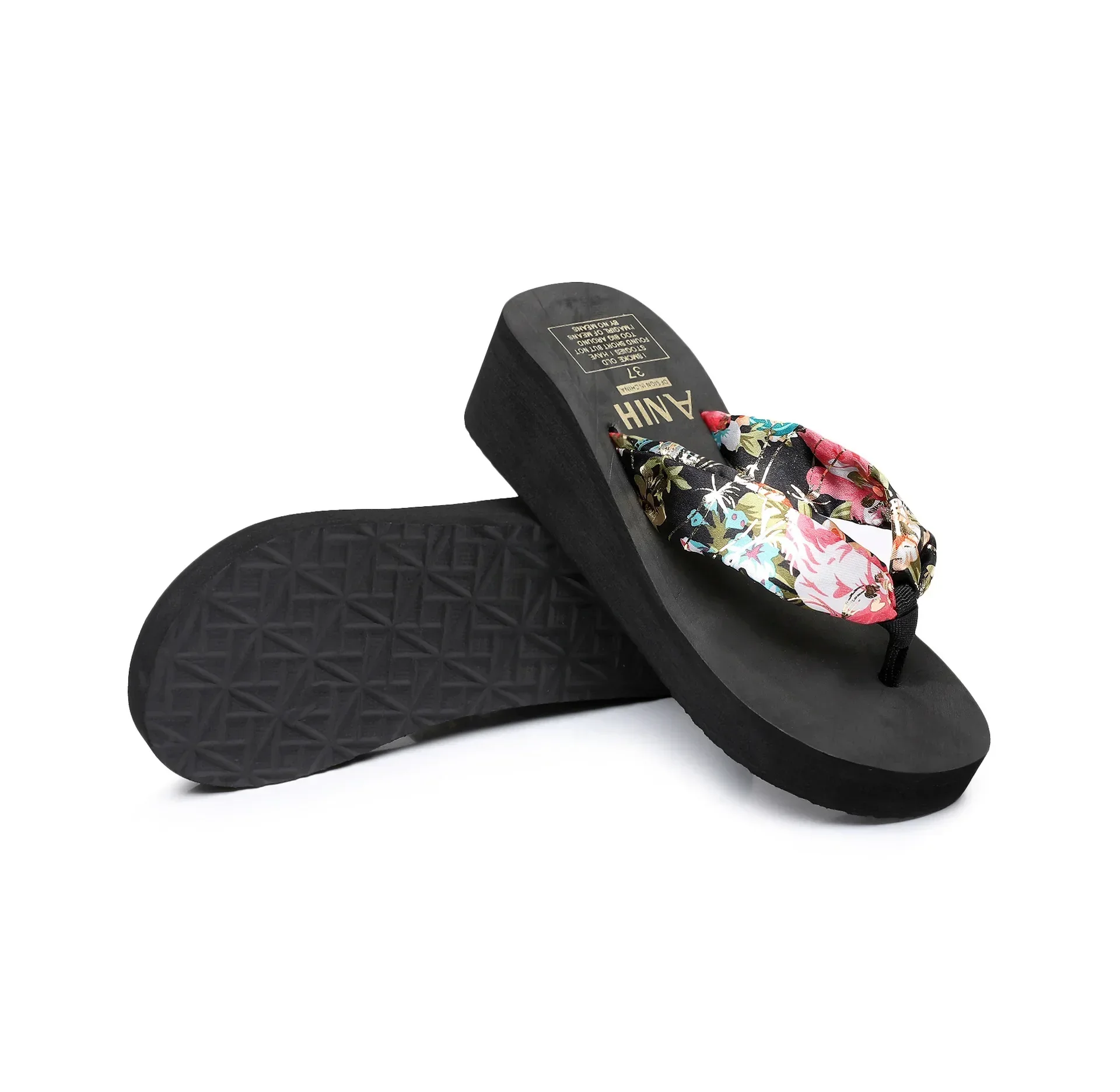 Damen Flip-Flops Sommer Strand Plateau-Slipper Lässige Outdoor-Keilsandalen Sommer Damenschuhe – Detail 30