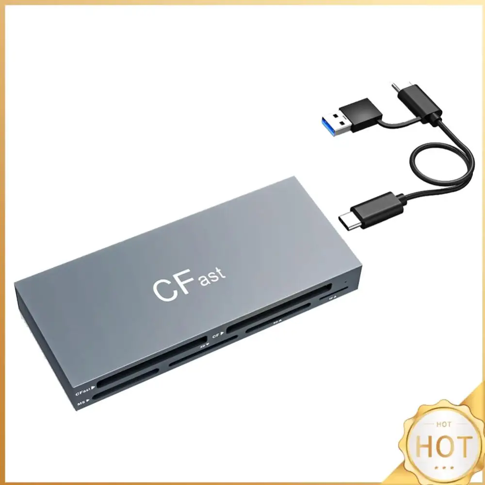 

Устройство чтения карт CFast Считывание 6 карт Одновременное устройство чтения карт USB C CFast 2.0 Устройство чтения карт USB 5 Гбит/с для карт CFast/CF/MS/SD/TF/XD