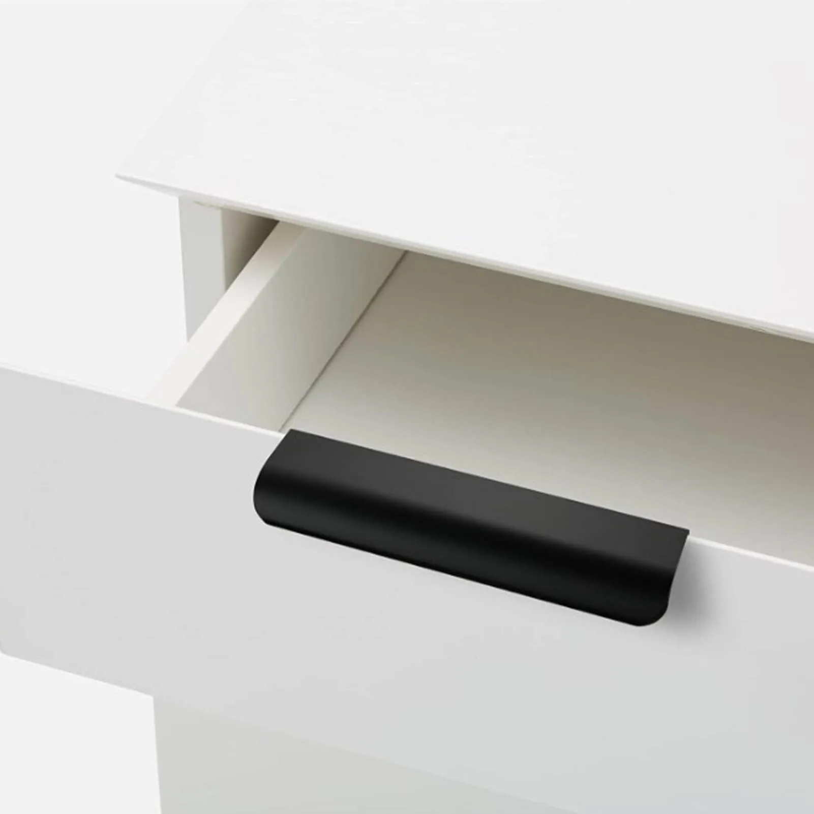 1 قطعة 80 مللي متر بسيط مخفي مقابض للخزانة المطبخ دولاب الباب يسحب أناقة مقابض سبائك الألومنيوم الأثاث مقبض الأجهزة