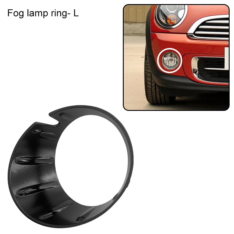 Front Brake Air Duct Frame Fog Light Cover For MINI Cooper R55 R56 R57 Gloss Black 51117248791 A 51117248792 A