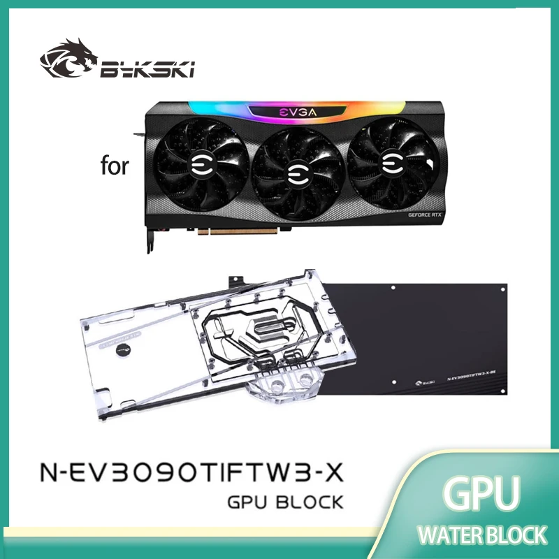 Bykski GPU Water Block Use for EVGA RTX3090TI FTW3 ULTRA  Video Card / Copper Cooling Radiator RGB SYNC N-EV3090TIFTW3-X