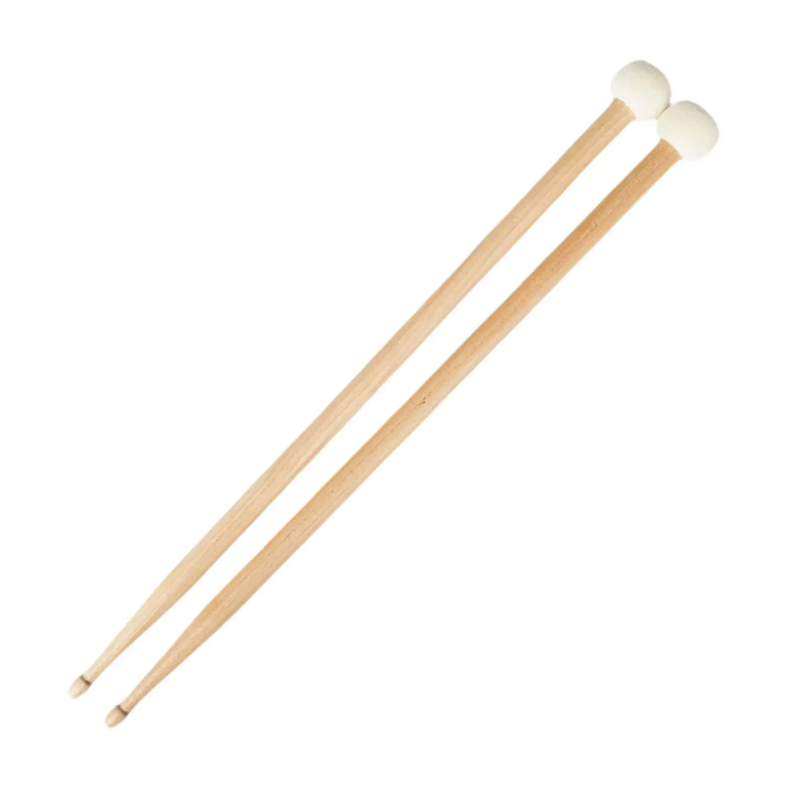 2 Pieces Drum Mallet with Felt Head Double End Drum Sticks for Hand Drum