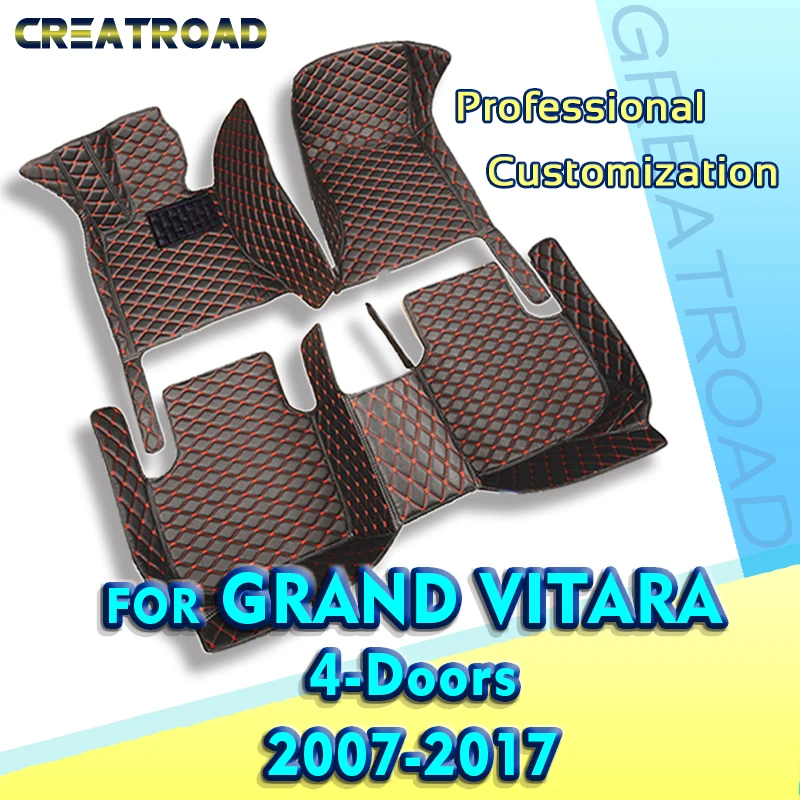 Car floor mats for Suzuki Grand Vitara (Four doors) 2007-2009 2010 2011 2012 2013 2014 2015 2016 2017 auto foot Pads automobile