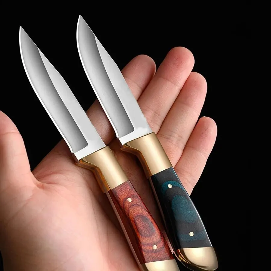 Boning Knife Meat Cleaver Stainless Steel Kitchen Mongolian Hand Meat Knife Roasted Whole Lamb Steak Knife with Knife Cover