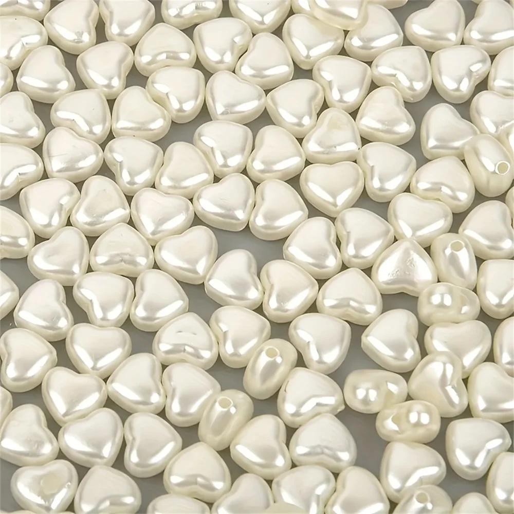 8mm 50pcs White Acrylic Heart-Shaped Beads Can Be Made into Bracelets, Necklaces, Rings, and DIY Items image 6