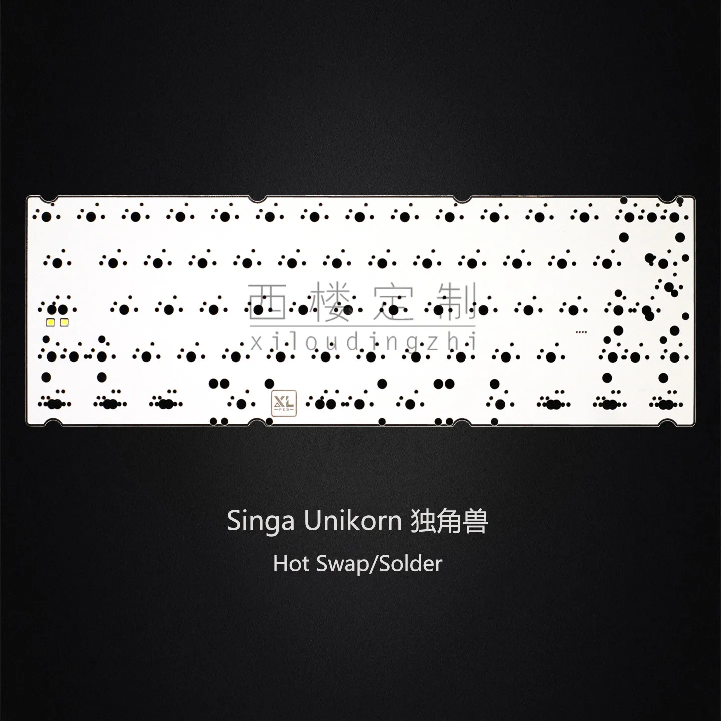 1k PCB Red Color 1.6mm compatible with Singa Unikorn Keyboard Hotswap/Solderable RGB underglow - view 4