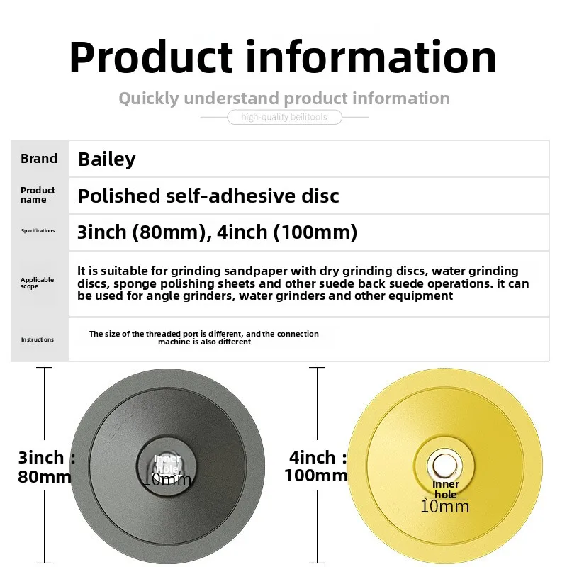 Máquina de polimento disco autoadesivo moedor de ângulo disco de polimento ventosa 3 polegadas 4 polegadas bandeja de disco de moagem de água seca