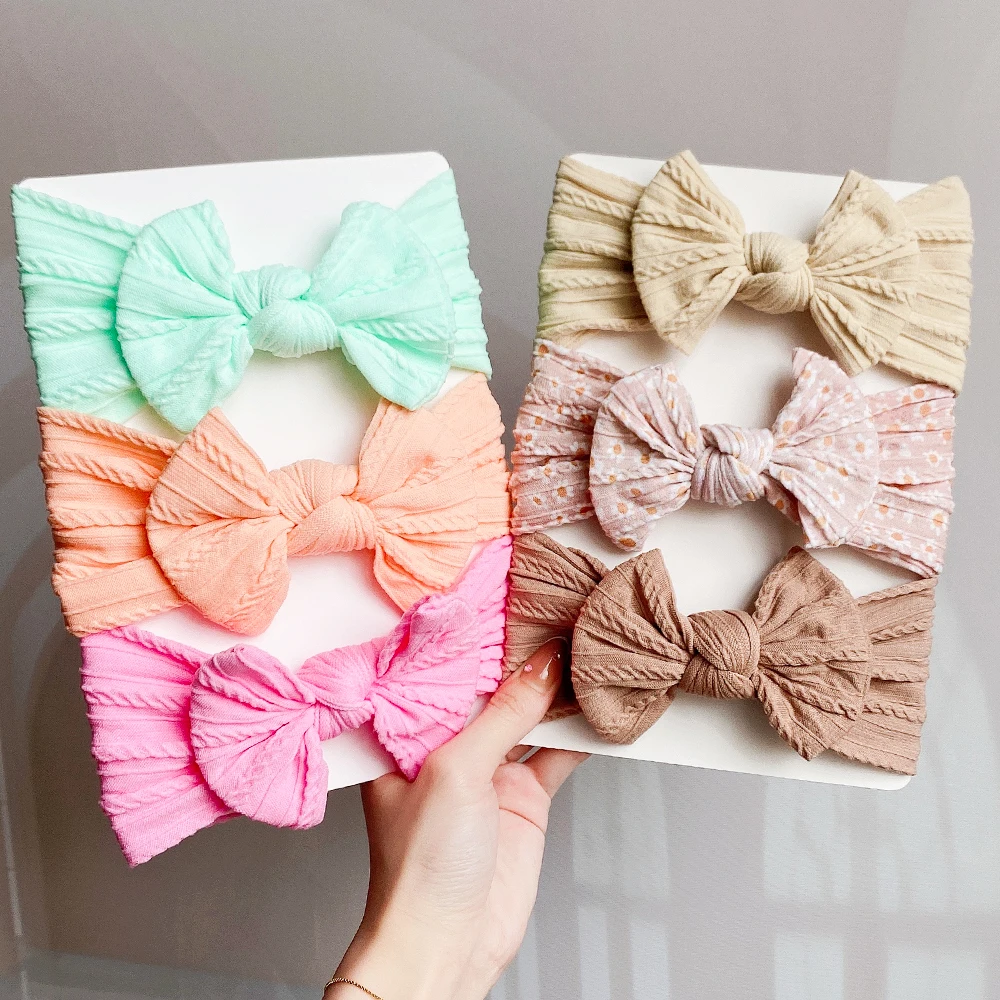 

3Pcs/Lot Cable Knit Baby Headbands For Children Elastic Baby Girls Turban Kids Hair Bands Newborn Headwrap Baby Hair Accessories