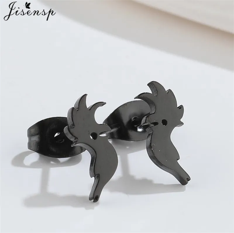 Multiple Mini Stainless Steel Animal Earrings for Women Cute Dog Dinosaur Rabbit Parrot Earings Owl Ear Studs Jewelry Wholesale