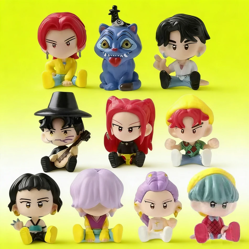 10pcs/Set K/pop Demon Hunters Figure Toy Cartoon Rumi/Mira/Zoey Action Figure PVC Desktop Decoration Model Doll Toy Fans Gift