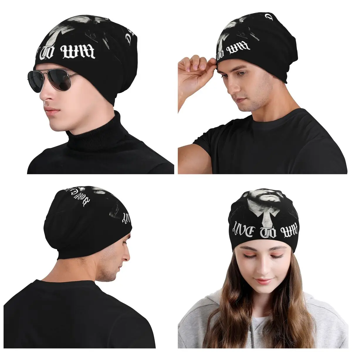 Custom Rock Singer Lemmys Retro Bonnet Hat Knit Hats Men Women Fashion Unisex King of Spades Warm Winter Beanies Cap