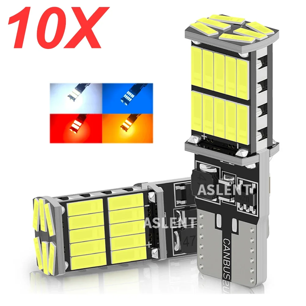 10pcs W5W T10 Led Bulbs Canbus 4014 26SMD 6000K 168 194 Led 5w5 Car Interior Dome Reading License Plate Light Signal Lamp 12v