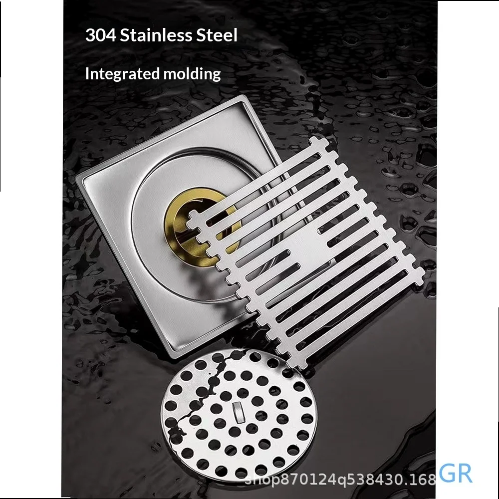 Heavy Duty SUS304 Stainless Steel Anti-Odor Floor Drain Large Flow for Shower Bathroom Laundry Universal