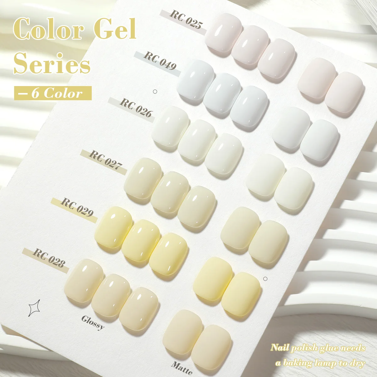 XEIJAYI الرومانية زجاجة كريم لون نقي 6 قطعة-Led جيل للأظافر ملصقات الأظافر تصميم الديكور فن تصميم صالون الأظافر لتقوم بها بنفسك صالون هلام