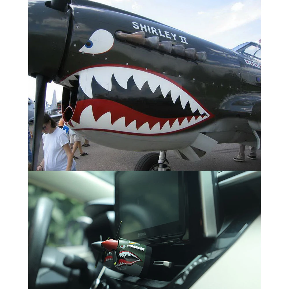 

P-40 Rocket Model Auto Interior Small Ornament Fighter Aircraft Design Perfume Diffuser With Rotating Propeller Car Fragrance