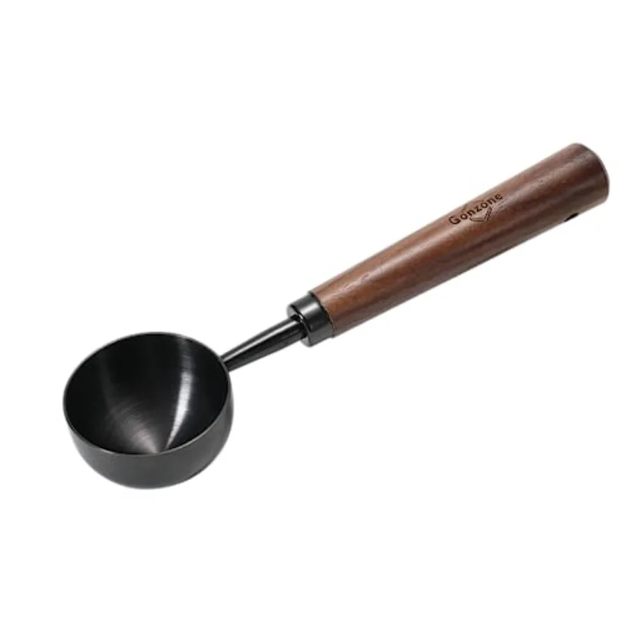 Vintage Coffee Measuring Spoon - 304 Stainless Steel, Coffee Scoop, 10g Capacity, Walnut Handle - Perfect for Coffee, Tea, and