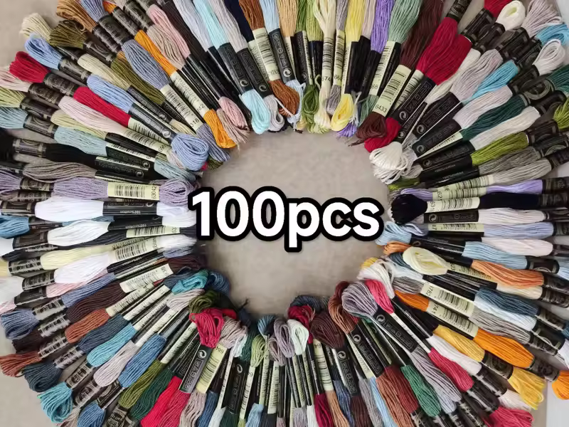 100% Cotton High Quality Cross stitch Floss Embroidery thread  Cross Stitch Embroidery Hand Knitting Sewing Weaving 8m 447 color - Image 11