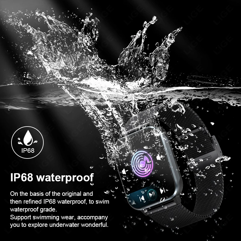 Smartwatch de fitness esportivo para homens e mulheres, relógio impermeável IP68, Bluetooth Call, monitor de temperatura corporal, novo, 2022, 2024