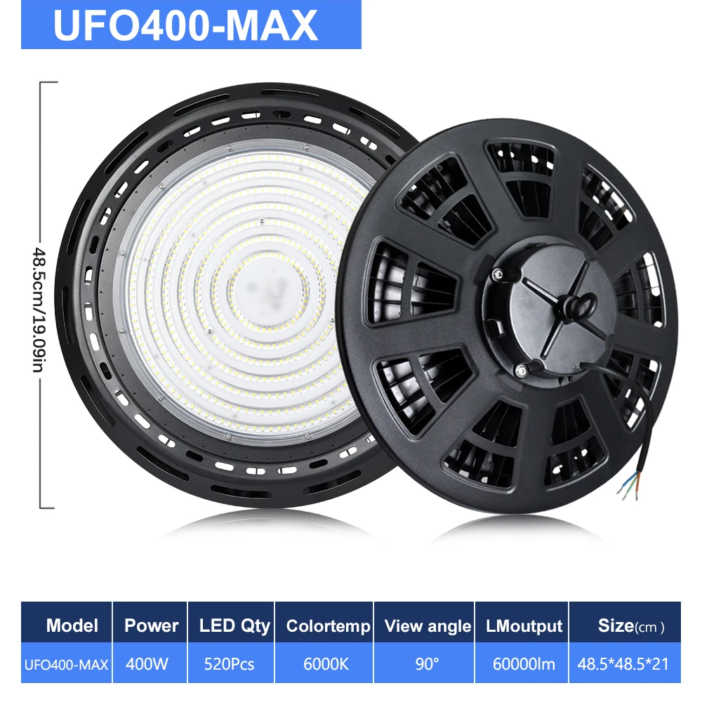 100/200/400W AC220V Super Heldere UFO LED High Bay Lamp Waterdichte Commerciële Industriële Verlichting voor Buiten Binnen Hanglamp