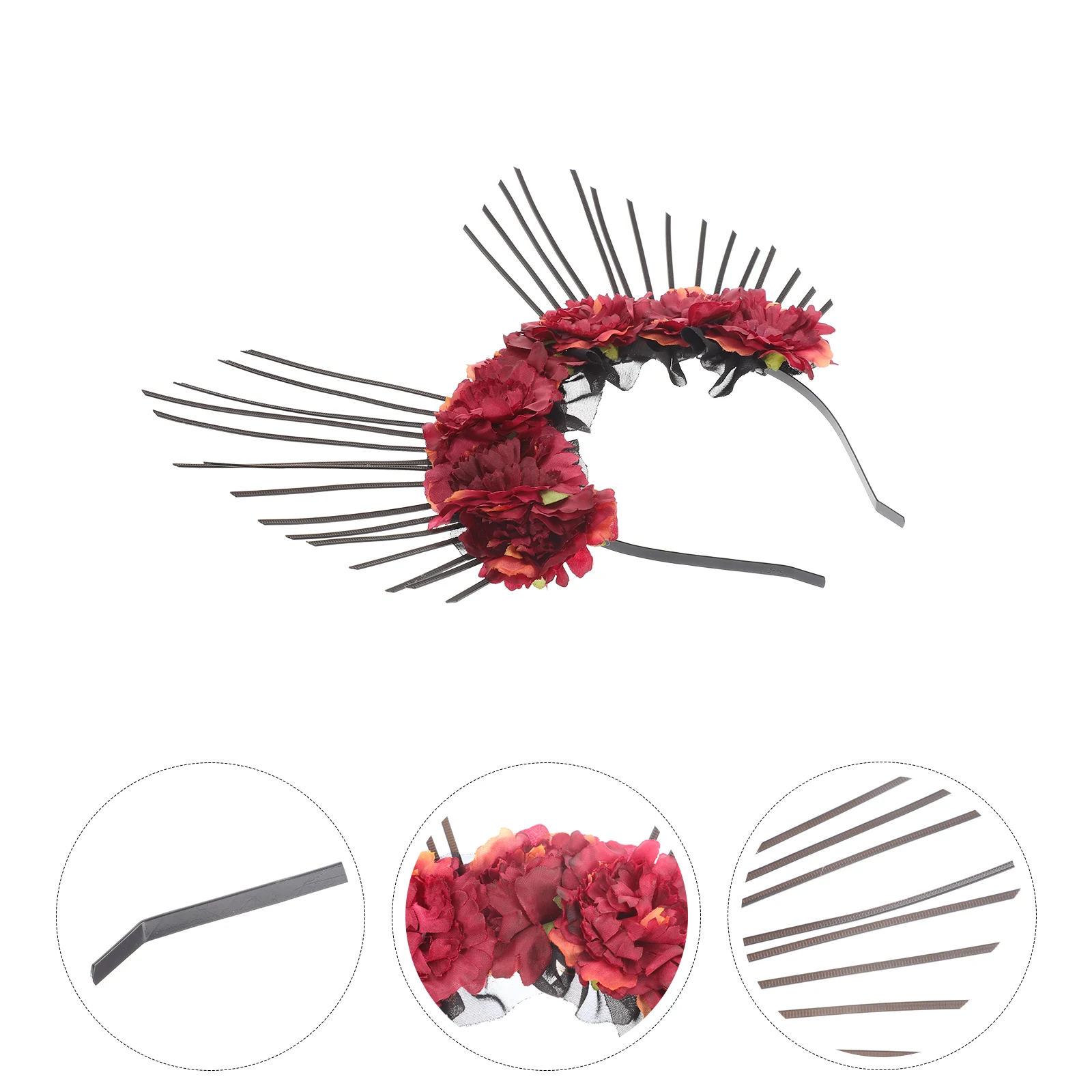 

Elegant Headdress Flower Headband For Women Girls Party Wedding Prom Cosplay Festival Lightweight Comfortable Mary Goddess