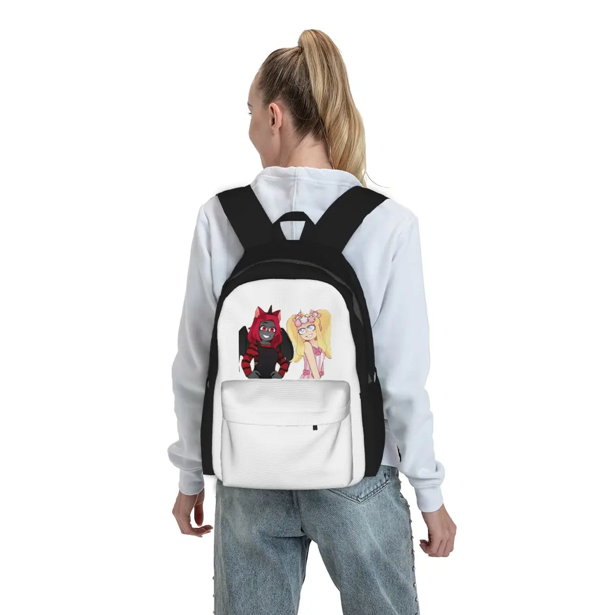 

Iamsanna Sanna And Moody Backpack Boys Girls BookBag Kids School Bag Laptop Shoulder Bags for Men Women
