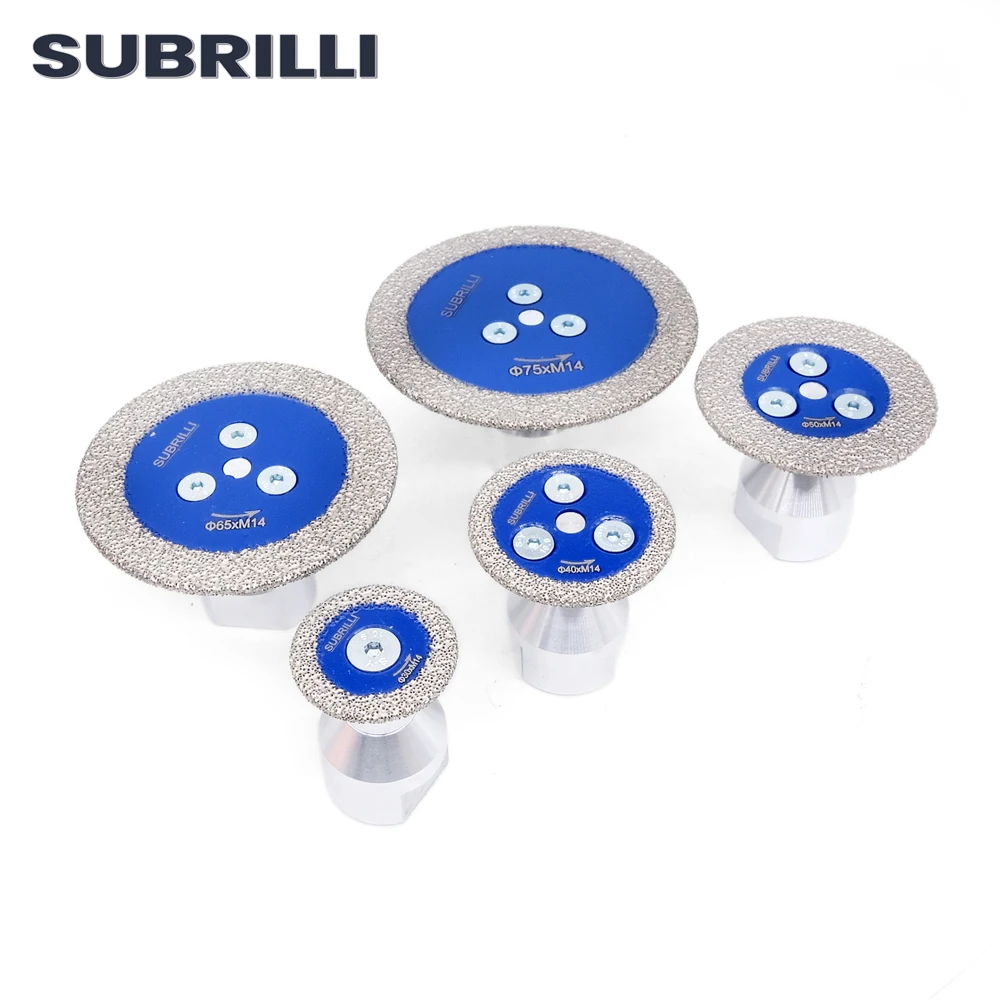 

SUBRILLI 30/40/50/65/75 Diamond Vacuum Brazed Engraving Saw Caving Blade Grinding Disc Cutting for Tile Marble Concrete Ceramic