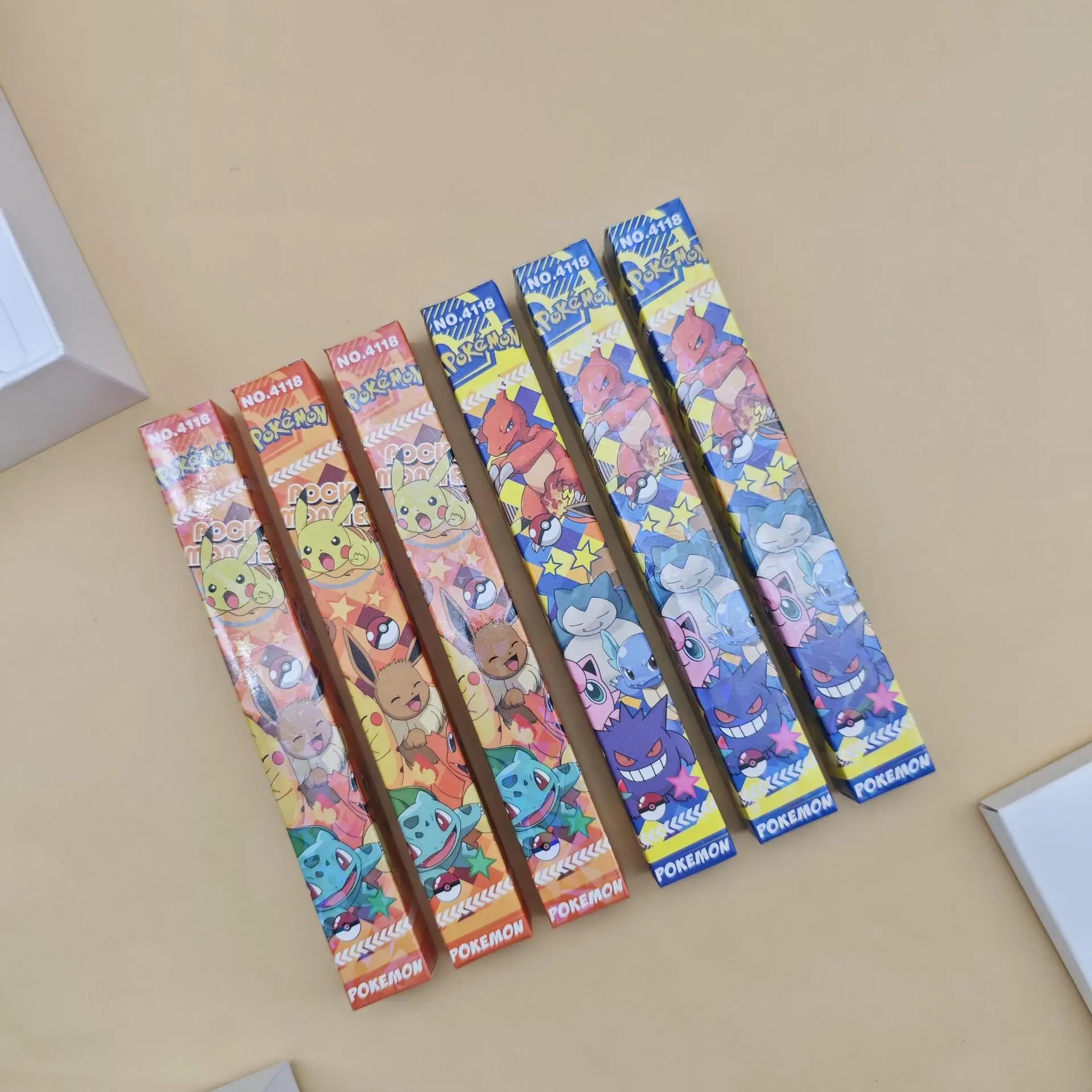 6pcs Cute Cartoon Press Gel Pens Blind Box 0.5mm Balck Signature Pen Stationery Anime Peripheral School Supplies Creative Gifts