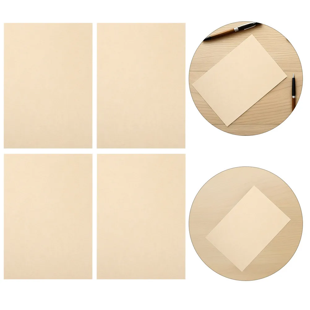 

20 Sheets A4 120Gsm Vintage Parchment Paper Double-Sided Finish Craft Paper for Invitations Certificates Resumes Menus