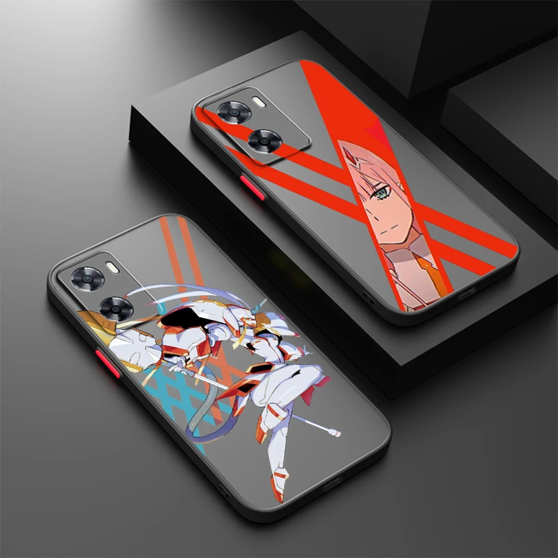 D-Darling In The Franxx Art Anime Frosted Translucent For OPPO X5 X3 A54S A5 A94 A16 A53S A57 A74 A72 A96 A98 A78 5G Cover